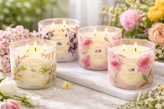 Walmart Mainstays floral jar candles