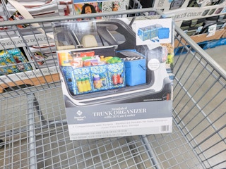 trunk organizer in a cart