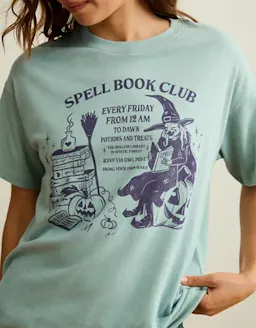 Oversized Halloween Graphic Tee