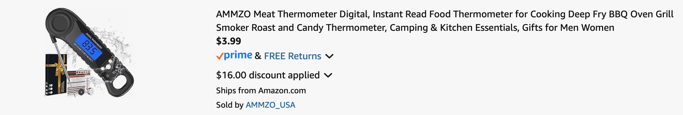 Amazon Digital Meat Thermometer 2025