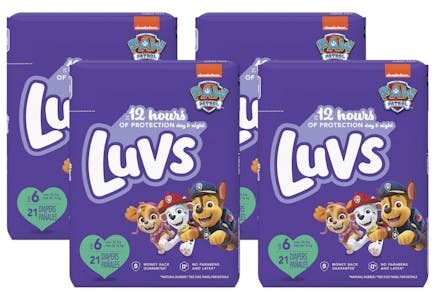 4 Luvs Diaper Packs