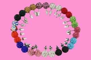 Daily Steals Gold Plated Crystal Ball Earrings Featured Image