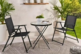 Walmart’s Mainstays 3-Piece Bistro Set, Now $49 (6 Color Options) card image