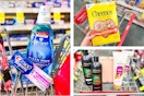 collage image of crest toothpaste and mouthwash, cheerios cereal, and tresemme, monday, and pantene haircare