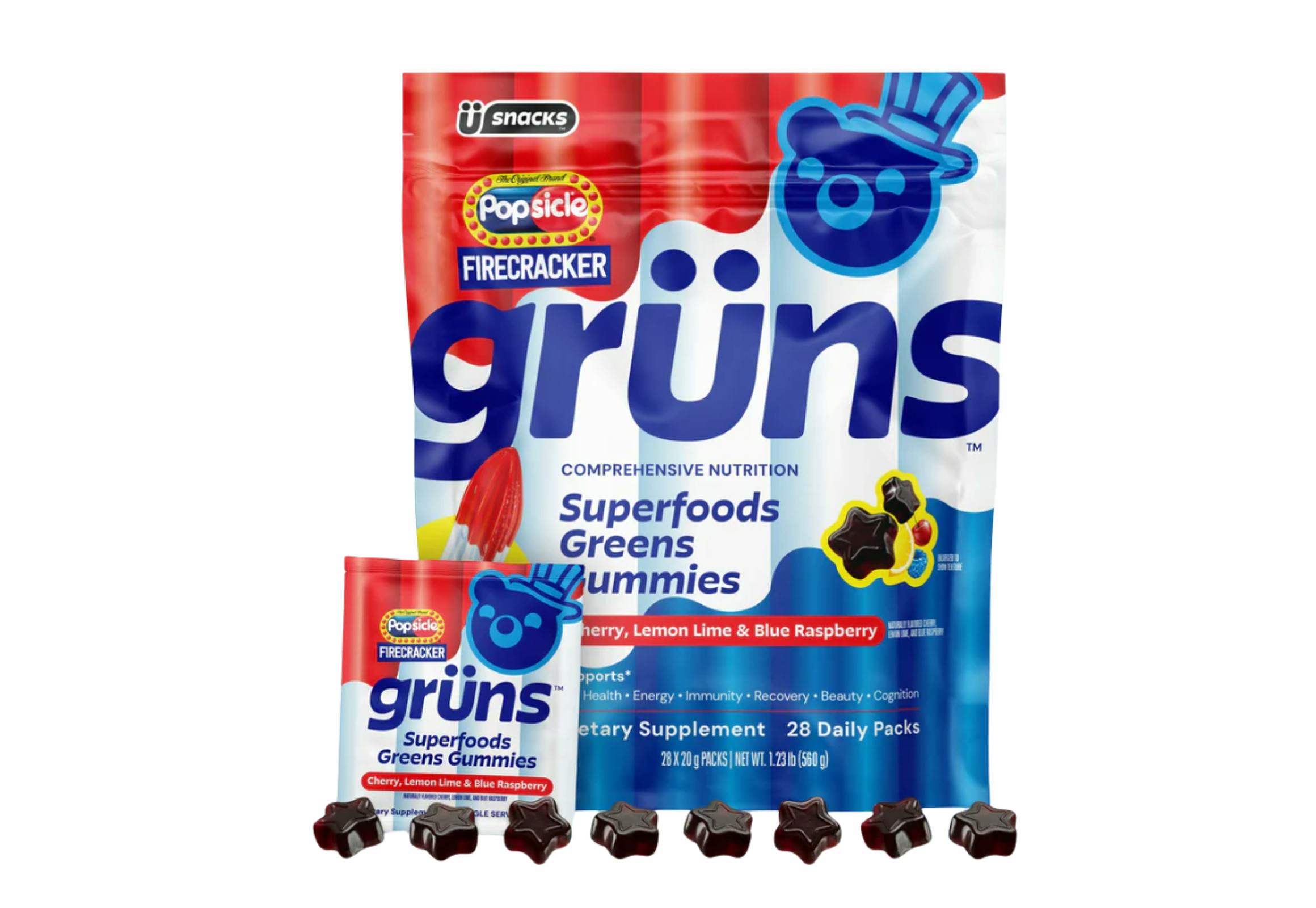 Gruns x Popsicle Greens Gummies