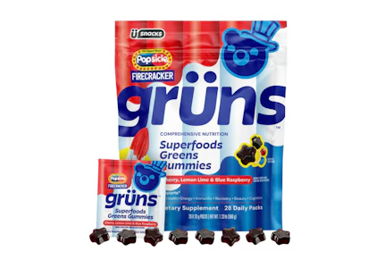 Gruns x Popsicle Greens Gummies