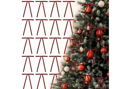 Velvet Christmas Tree Bow Set