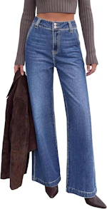 KIRUNDO Women's Wide Leg Jeans