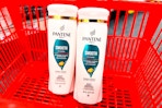 pantene hair care in a red basket
