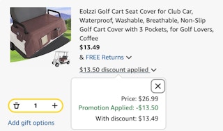 golf cart seat cover