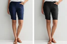 models wearing bermuda shorts