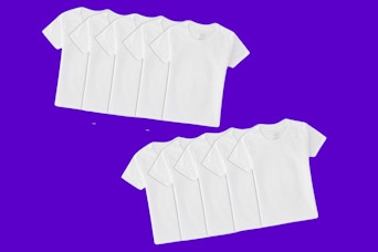 Stock image of white undershirt 10pk by Fruit of the Loom