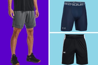 collage of mens Under Armour shorts