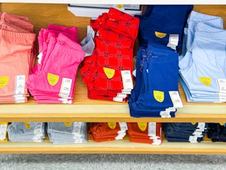 cat & jack leggings sitting on a target shelf