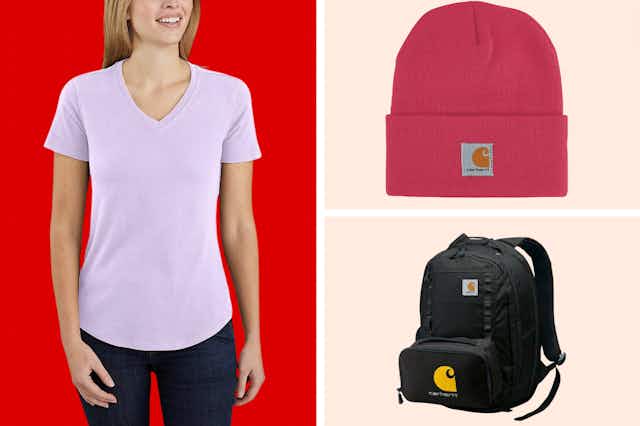 Carhartt Spring Sale: $7 Kids' Beanie, $8 Shirt, $90 Backpack, and More card image