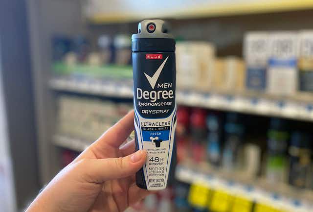 Degree Dry Spray Deodorant: Get 3 for $14.70 on Amazon card image