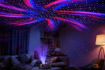 a star projector projecting on a ceiling