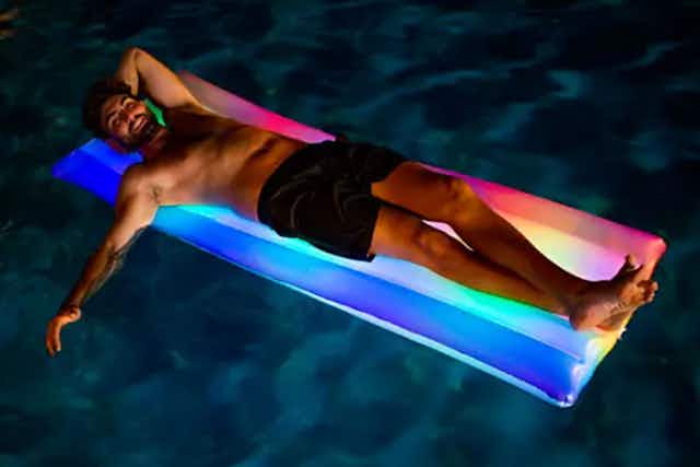 Illuminated LED Deluxe Pool Raft, Only $14.98 at Sam's Club (Reg. $24.98) card image