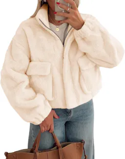 Women's Cropped Faux Fur Coat