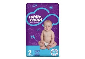 2 White Cloud Diaper Packs