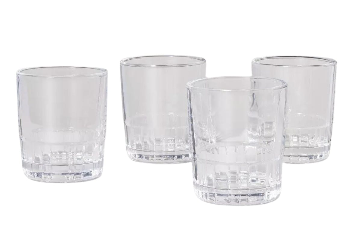 Magnolia Fluted Glass Tumblers Set