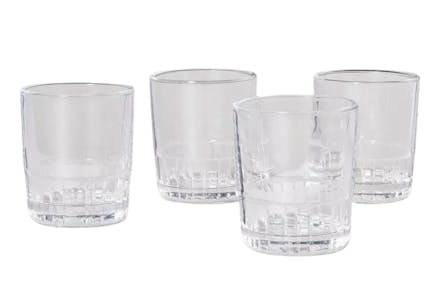 Magnolia Fluted Glass Tumblers Set