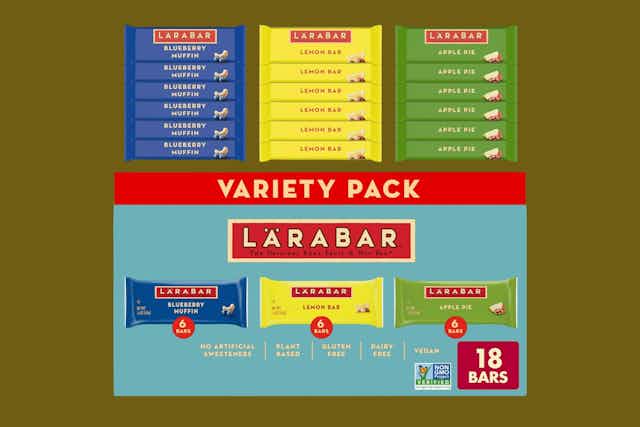 Larabar 18-Count Variety Pack, as Low as $12.42 on Amazon ($0.69 per Bar) card image