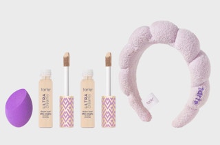 a tarte set with shape tape, a sponge and a headband 