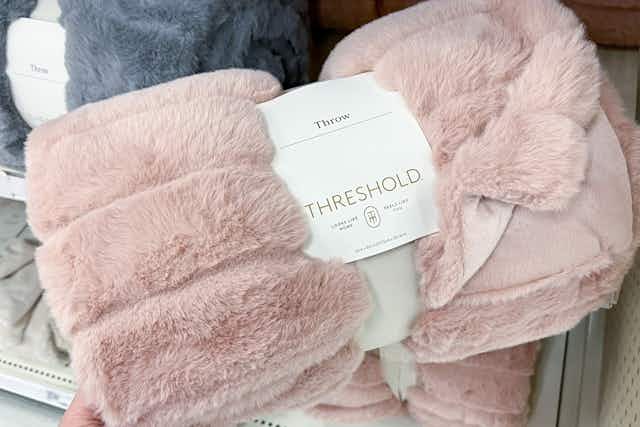 Threshold Faux Fur Throw Blankets, Only $14.24 at Target (Reg. $25) card image