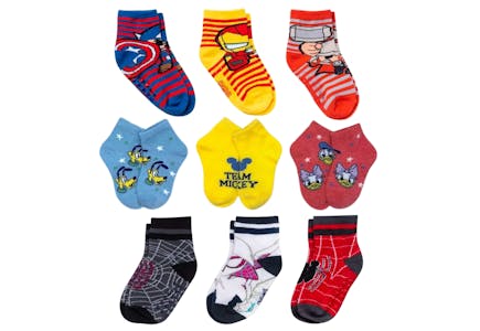 3 Toddler Sock 6-Packs