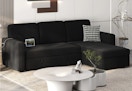 black sectional sofa
