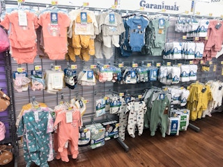 Baby clothing area shot walmart