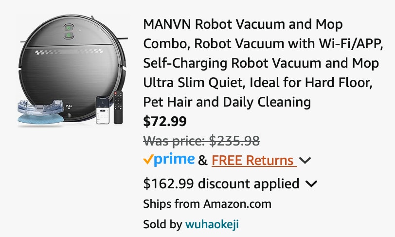 Amazon Robot Vacuum and Mop 11:11 2024 2