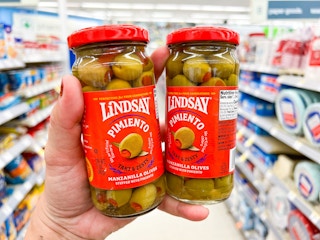 hand holding lindsay olives