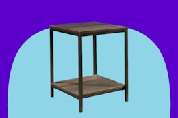 sauder accent table with shelf