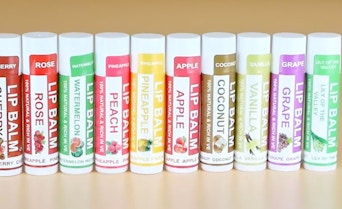 lip balm tubes on a table