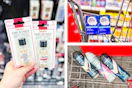 collage image of sally hansen hard as nails, degree dry spray deodorant, and alka-seltzer tablets