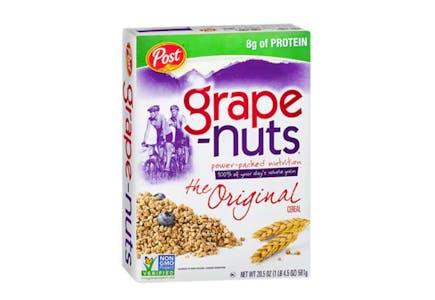 Grape Nuts Cereal Box