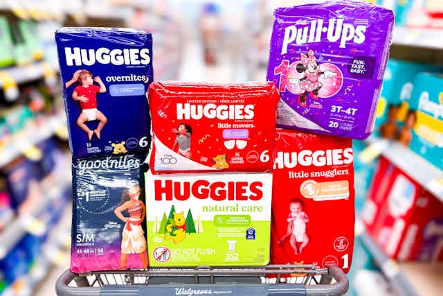 Huggies Diapers and Wipes: Save 57% or More at Walgreens card image