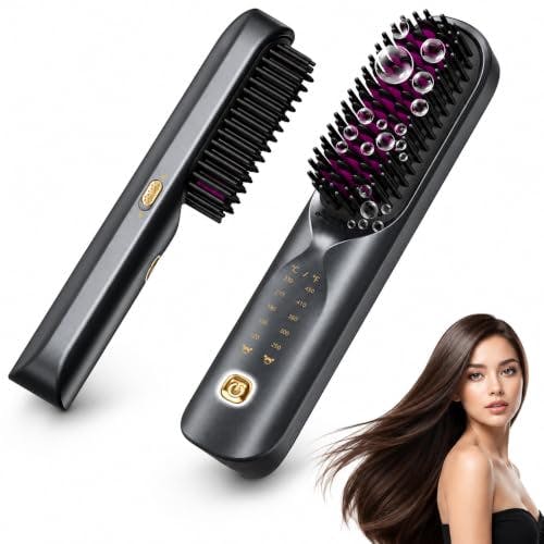 Cordless Hair Straightener Brush