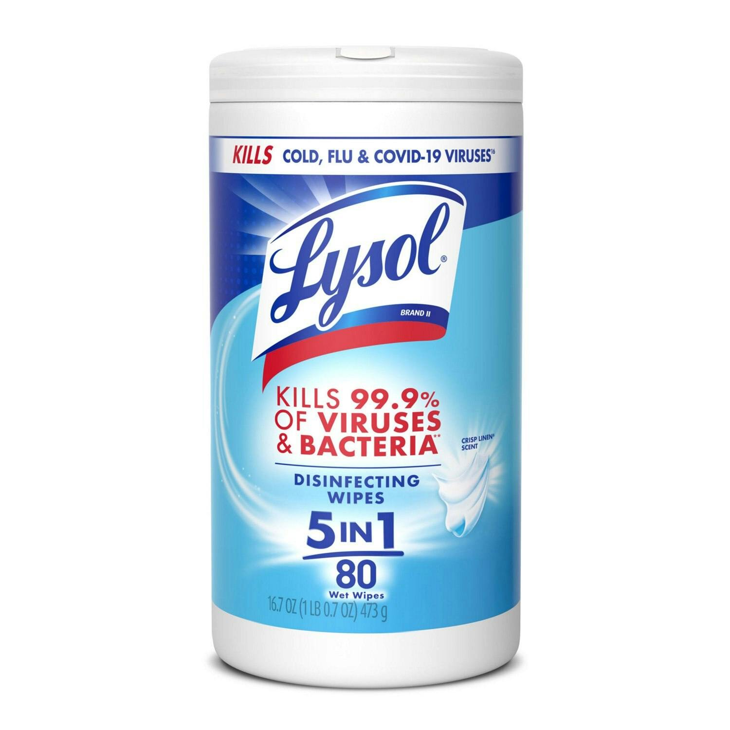 2 Lysol Disinfecting Wipe Canisters