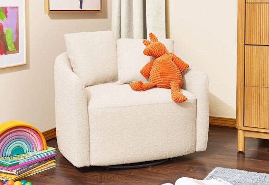 kids' white accent chair