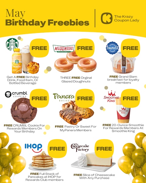 Birthday Freebies May 2025