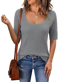 Women's Square Neck Knitted Top