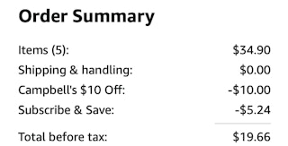 Swanson Canned Chicken Amazon Receipt