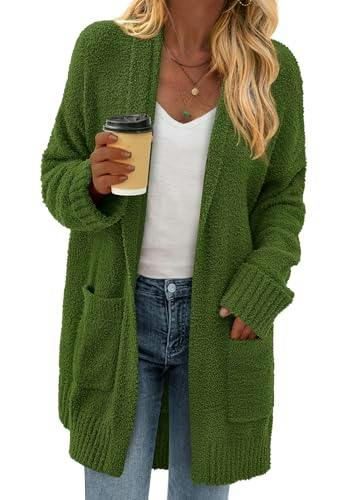 KIRUNDO Women's Fuzzy Knit Cardigan