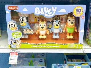 bluey chat mates set on target shelf
