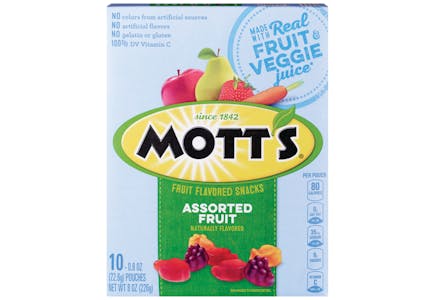 2 Mott's Fruit Snacks