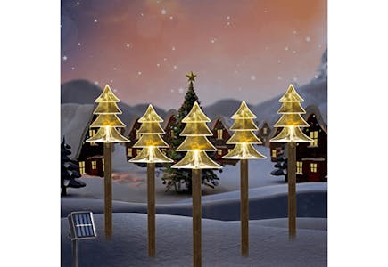 Christmas Tree Solar Pathway Lights