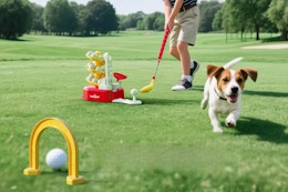 EagleStone Toddler Golf Set with Foot Pedal Launcher